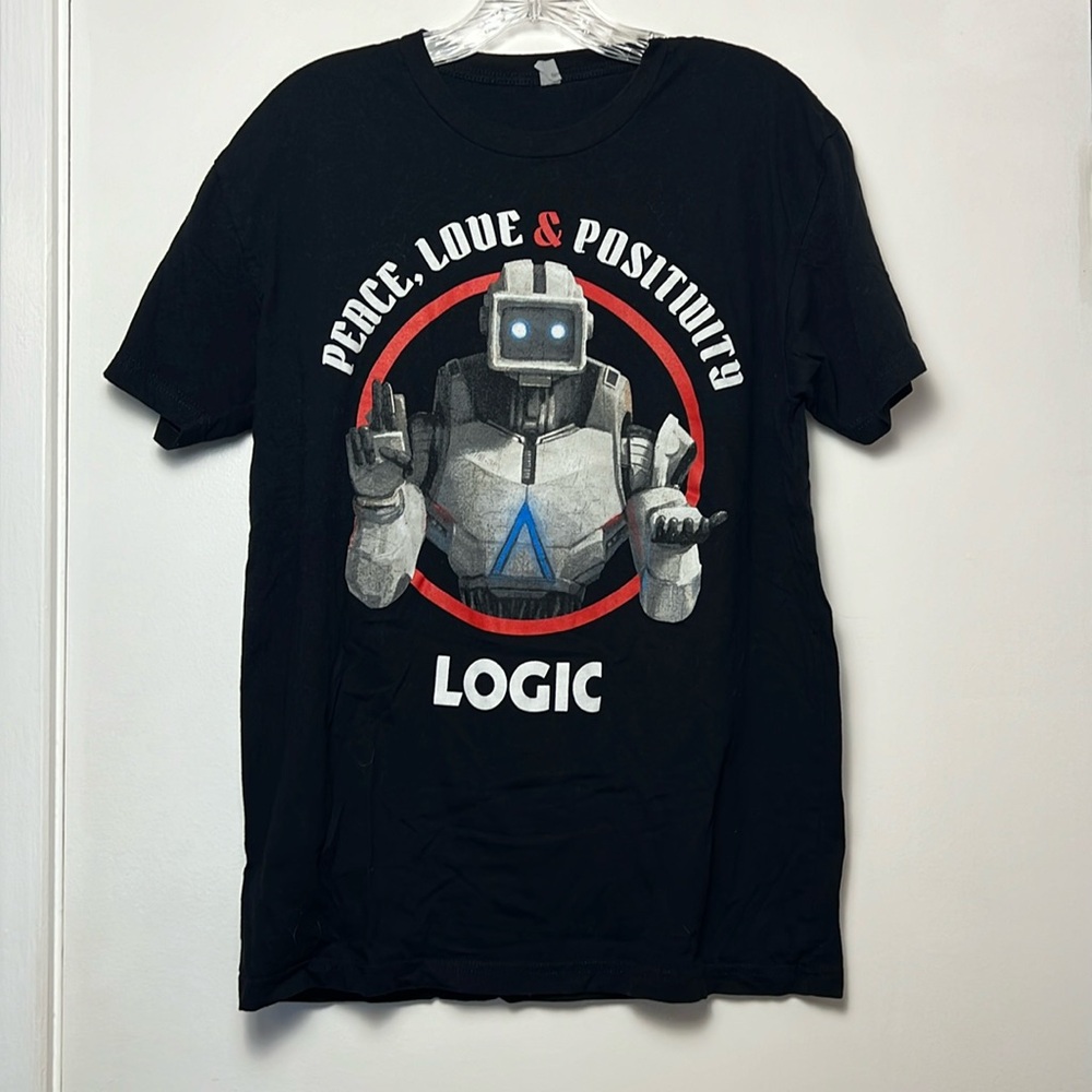 Logic "Peace, Love, & Positivity" Graphic Tee Shirt - Size Medium